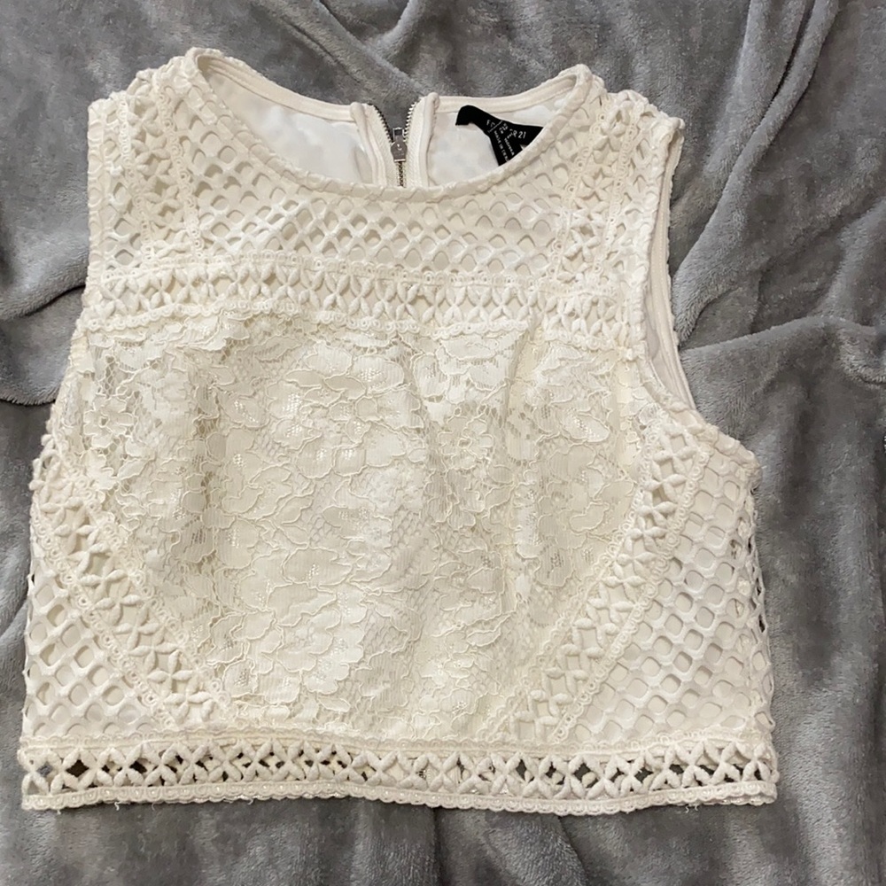 White crop top